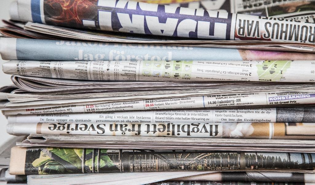 Tidningsutgivarna vill att systemet för presstöd ersätts av andra former av stöd, som också är i linje med en digital nyhetskonsumtion. Arkivbild. Foto: Helena Landstedt/TT