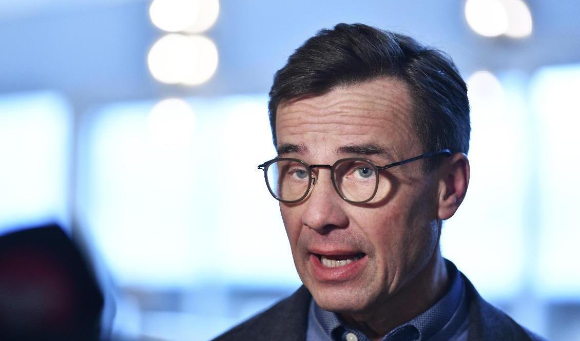 "Vi förlänger och breddar den satsning som gjordes i budgeten för några år sedan", säger Moderatledaren Ulf Kristersson. Foto: Anders Wiklund/TT