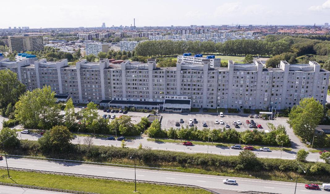 Bostadsområdet "Kinesiska muren" på Thomssons väg i Rosengård i Malmö. Arkivbild. Foto: Johan Nilsson/TT