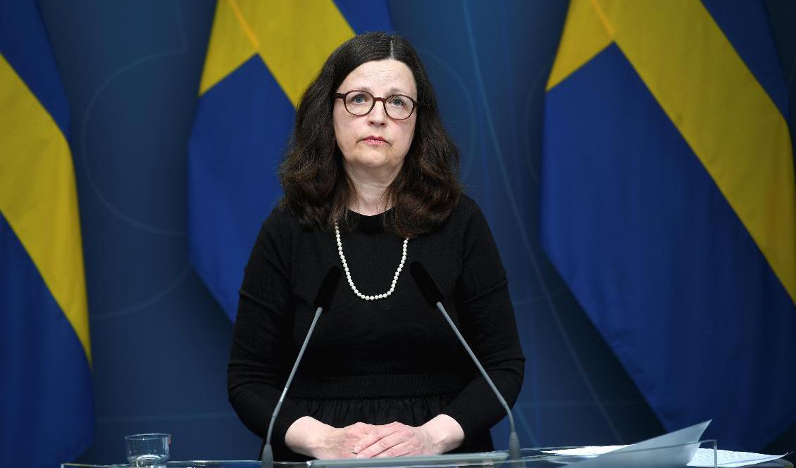 Utbildningsminister Anna Ekström (S) är kallad till utbildningsutskottets möte i dag, för att svara på frågor om hanteringen av Pisaundersökningen. Bilden är från den pressträff ministern höll efter det att Riksrevisionens kritiska rapport publicerats. Foto: Fredrik Sandberg/TT