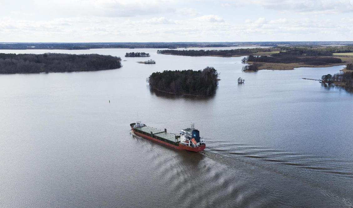 En ny farled genom Stockholms skärgård för containerfartyg invigs i maj. Arkivbild. Foto: Fredrik Sandberg/TT