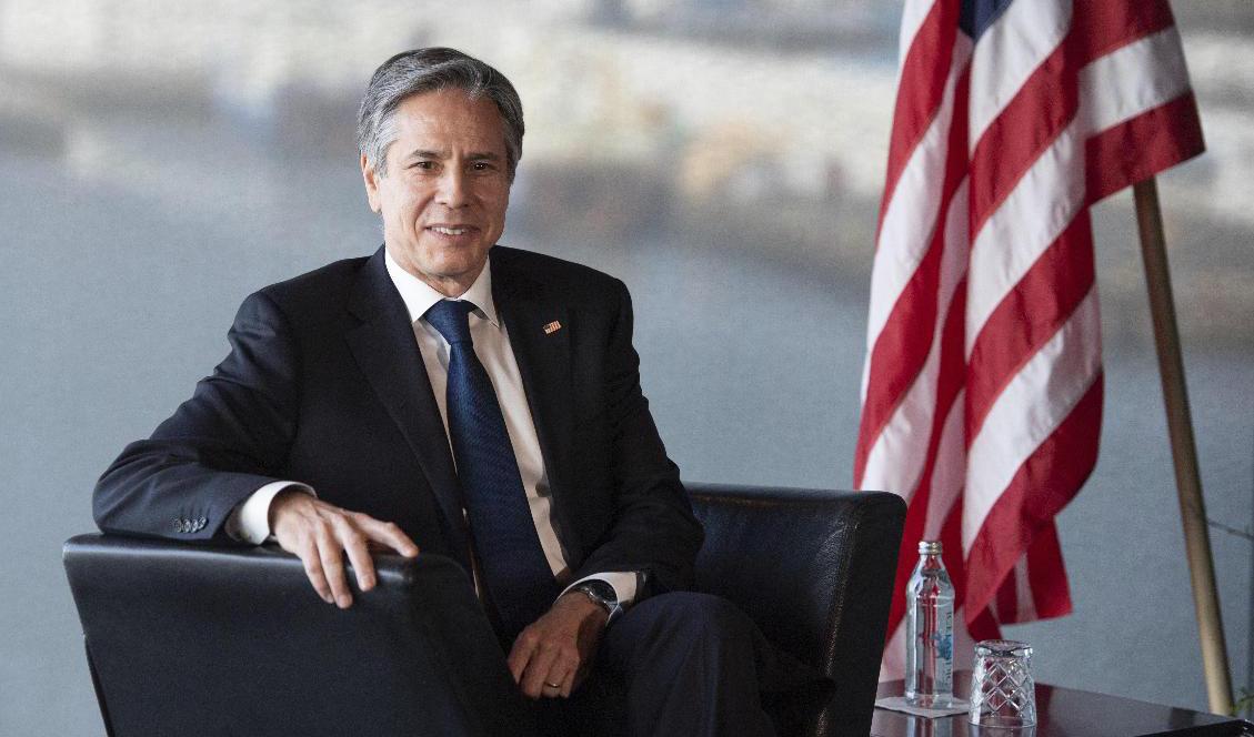 USA:s utrikesminister Antony Blinken i Reykjavik förra veckan. Foto: Saul Loeb/AP/TT