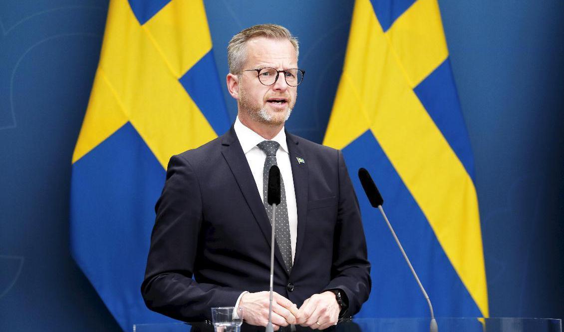 
Inrikesminister Mikael Damberg håller en digital pressträff om inreseförbudet till Sverige. Foto: Christine Olsson/TT                                            