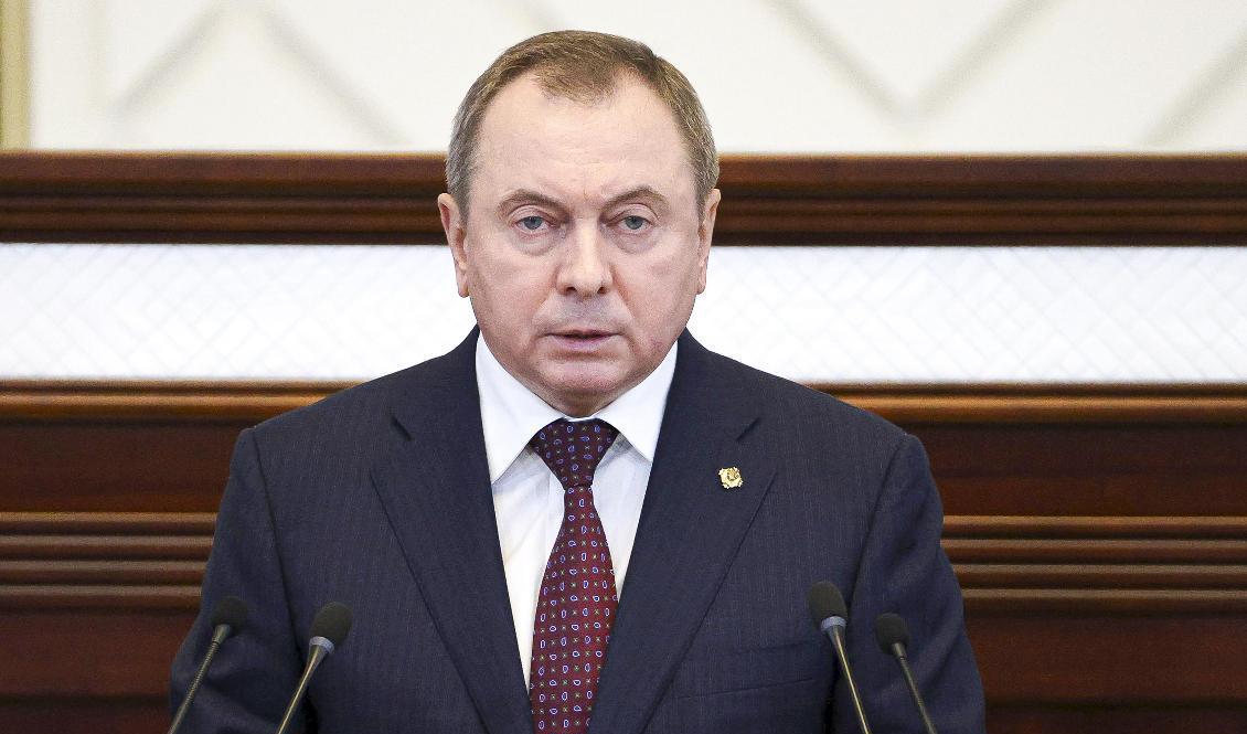 Belarus utrikesminister Vladimir Makej. Foto: Maxim Guchek/AP/TT