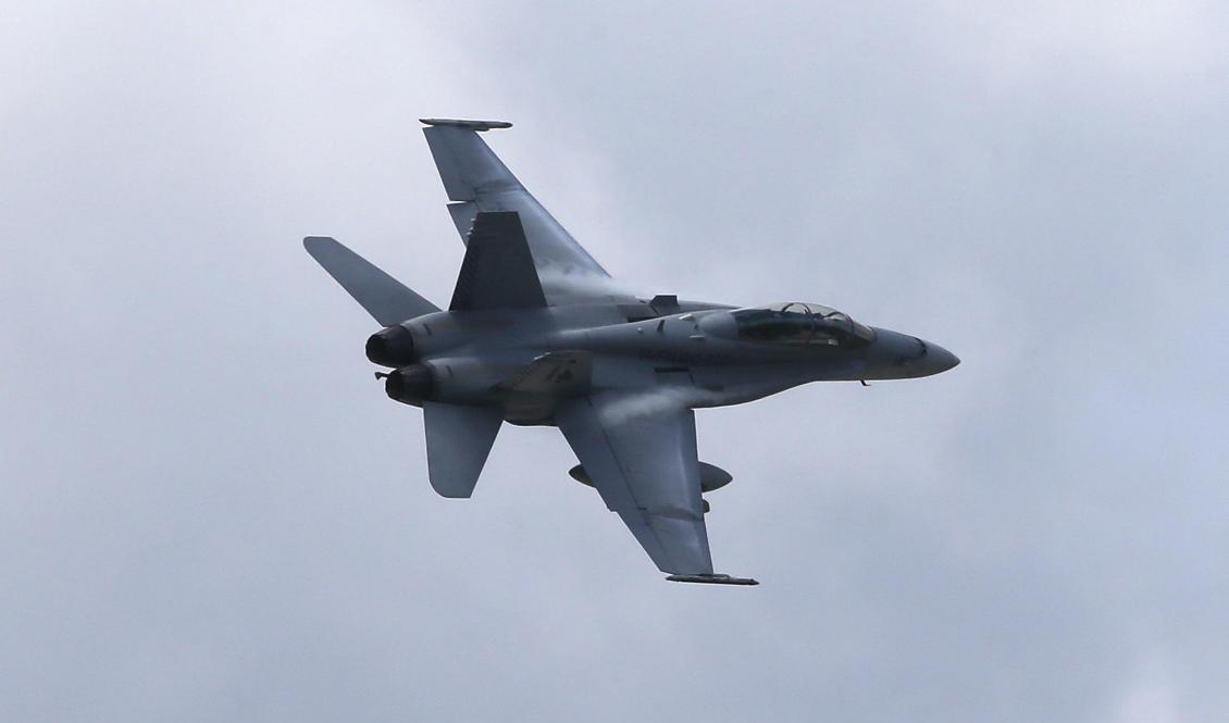 Ett amerikanskt F/A-18 Hornet. Arkivbild. Foto: Bullit Marquez/AP/TT