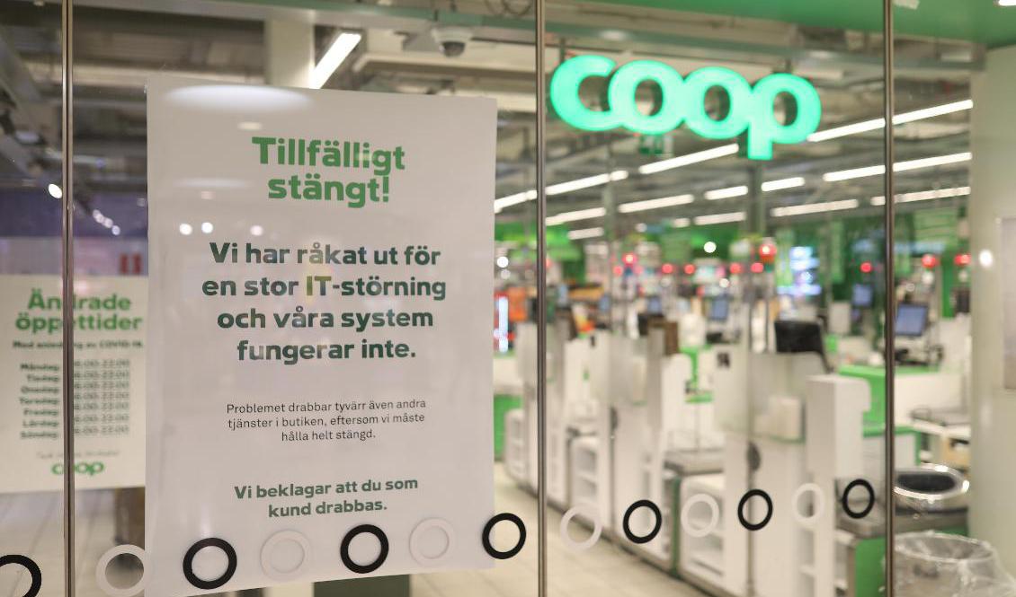 Livsmedelskedjan Coop drabbades av en nätattack under helgen. Foto: Ali Lorestani/TT