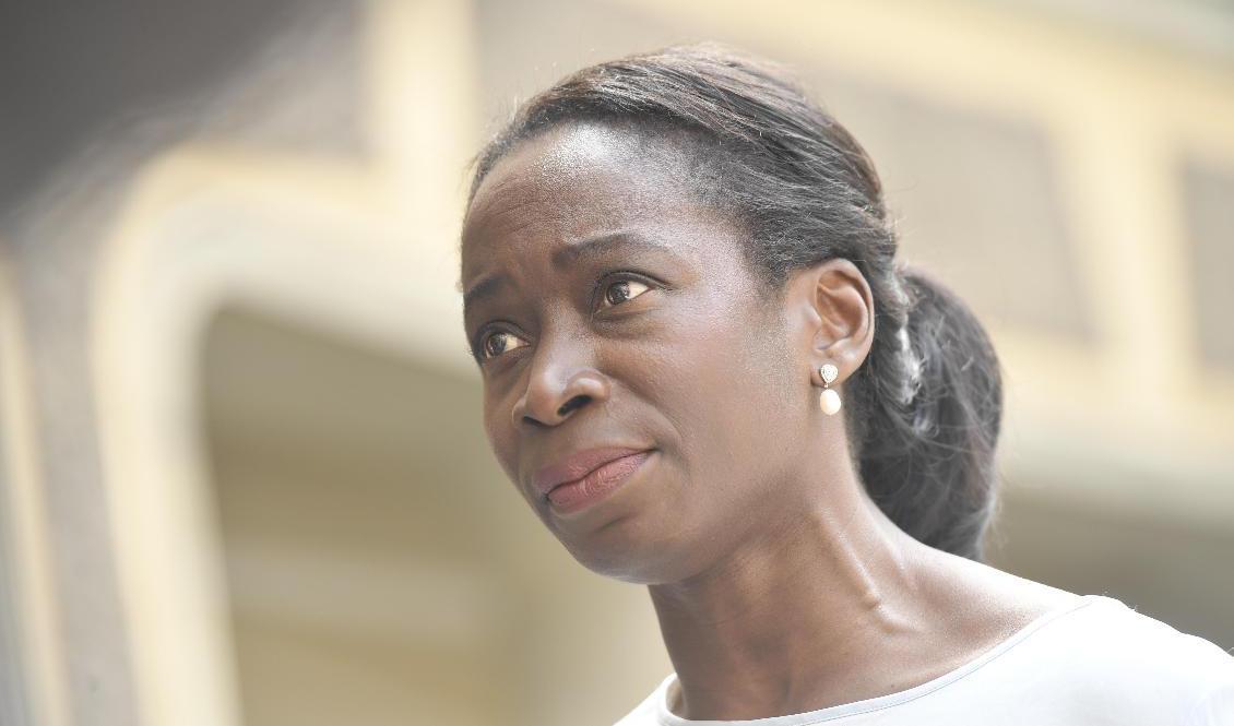 Liberalernas partiledare Nyamko Sabuni (L) efter sitt tal under Almedalsveckan tidigare i veckan. Foto: Stina Stjernkvist/TT