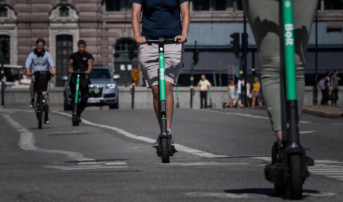 Elsparkcyklar i Stockholm. Arkivbild. Foto: Stina Stjernkvist/TT
