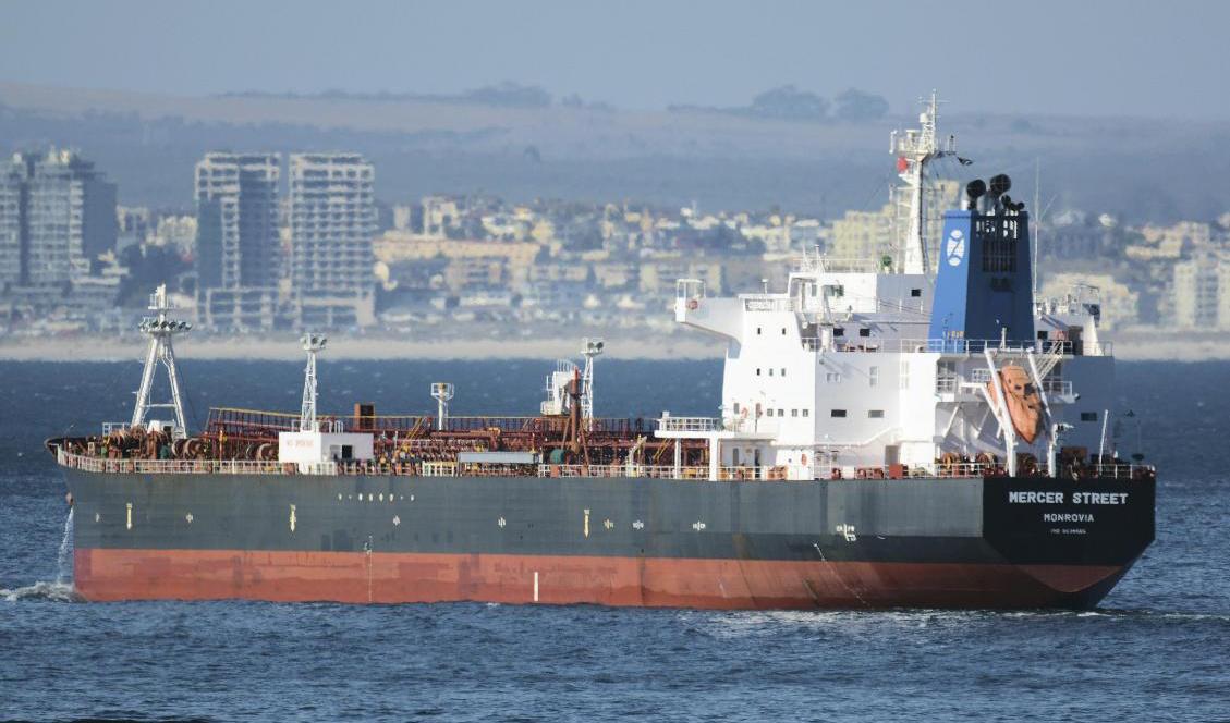 Det Liberiaflaggade fartyget Mercer Street fotograferat utanför Kapstaden i Sydafrika 2016. Foto: Johan Victor/AP/TT