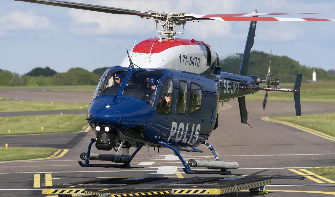 En polishelikopter startar från Malmö Airport, en av dagens tio beredskapsflygplatser. Arkivbild. Foto: Johan Nilsson/TT