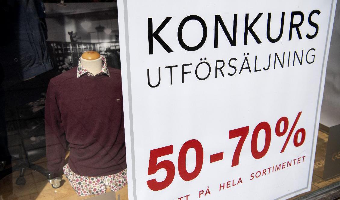 Konkurserna minskade i flera branscher i augusti, enligt ny statistik från kreditupplysningsföretaget UC. Arkivbild. Foto: Jessica Gow/TT