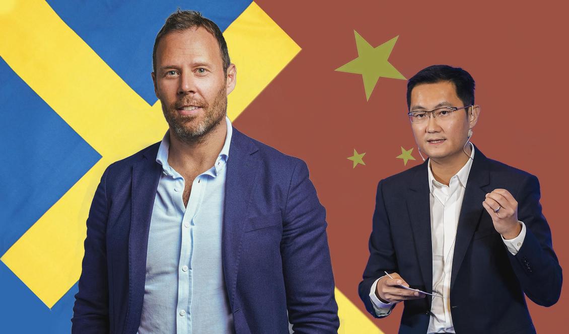 Martin Lindman (vä) är vd och medgrundare till Doktor.se, och Ma Huateng (hö) är vd för kinesiska Tencent som nyligen gått in som aktieägare i Doktor.se med en satsning på 300 miljoner kronor.  Foto: (vä bild) Emily Dahl, (hö bild) Lintao Zhang/Getty Images