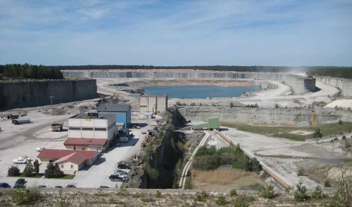 Cementas kalkbrott i Slite, Gotland. Foto: Calistemon/CC BY-SA 4.0