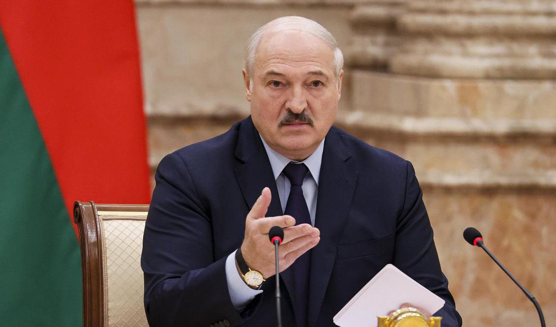 Belarus hårdföre ledare Aleksandr Lukasjenko har låtit sig intervjuas av amerikanska CNN, men avvärjde många frågor. Arkivbild. Foto: Maxim Guchek/Belta via AP/TT