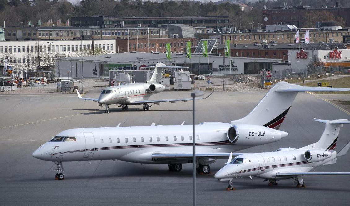 Regeringen vill stänga Bromma flygplats. Arkivbild. Foto: Fredrik Sandberg/TT