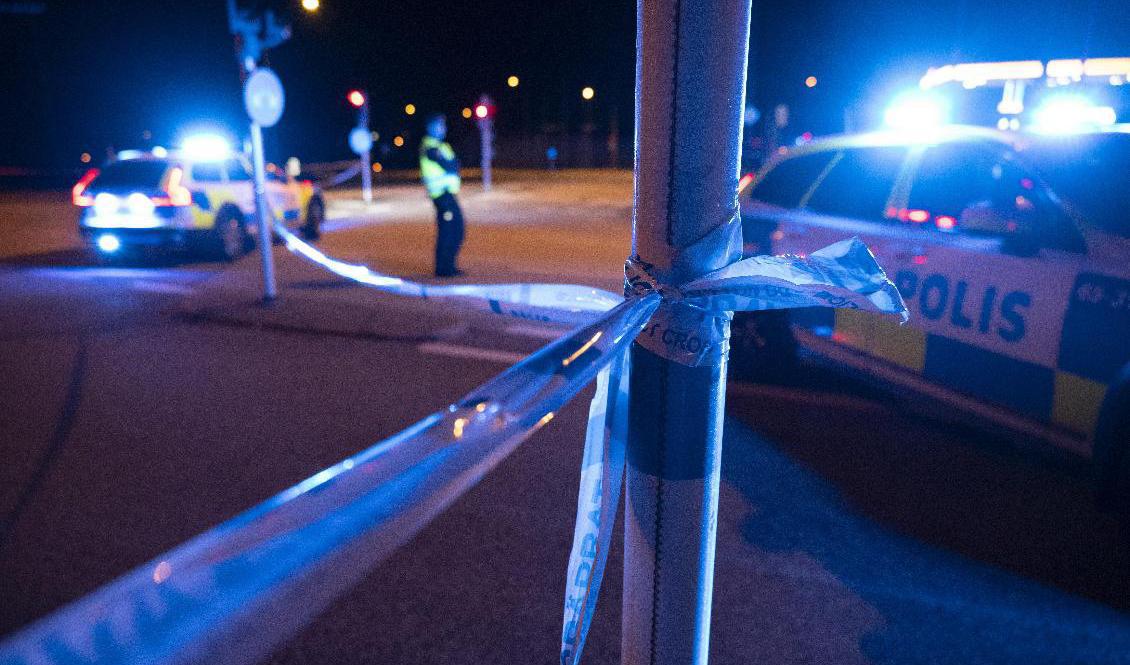 Polisen har hittat ett föremål som liknar en handgranat i Farsta strand i södra Stockholm. Foto: Johan Nilsson/TT