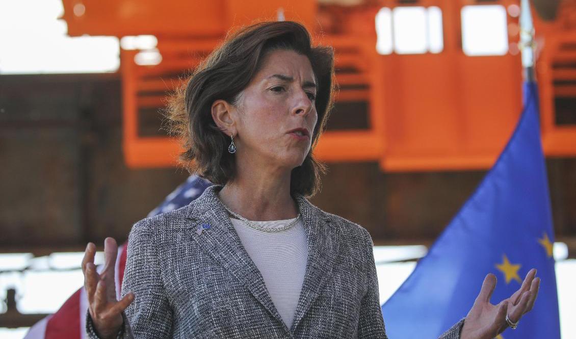 USA:s handelsminister Gina Raimondo. Arkivbild. Foto: Rebecca Droke/AP/TT