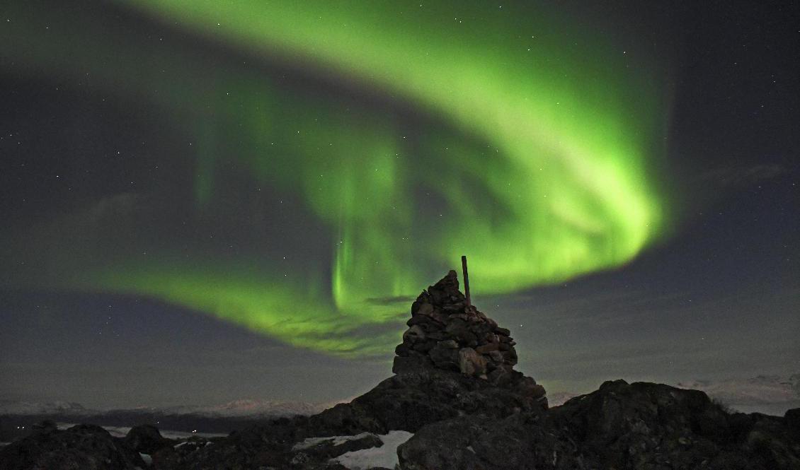 Norrsken fotograferat i Tromsö i Norge. Arkivbild. Foto: Rune Stoltz Bertinussen/NTB/TT
