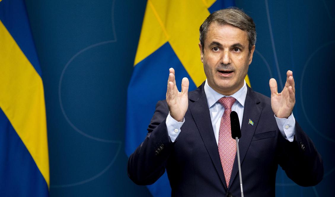 Näringsminister Ibrahim Bayland (S) under en pressträff den 18 oktober 2021. Foto: Ninni Andersson/Regeringskansliet