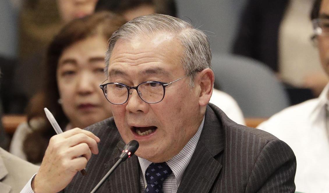 Filippinernas utrikesminister Teodoro Locsin är rasande på Kina. Arkivbild. Foto: Aaron Favila