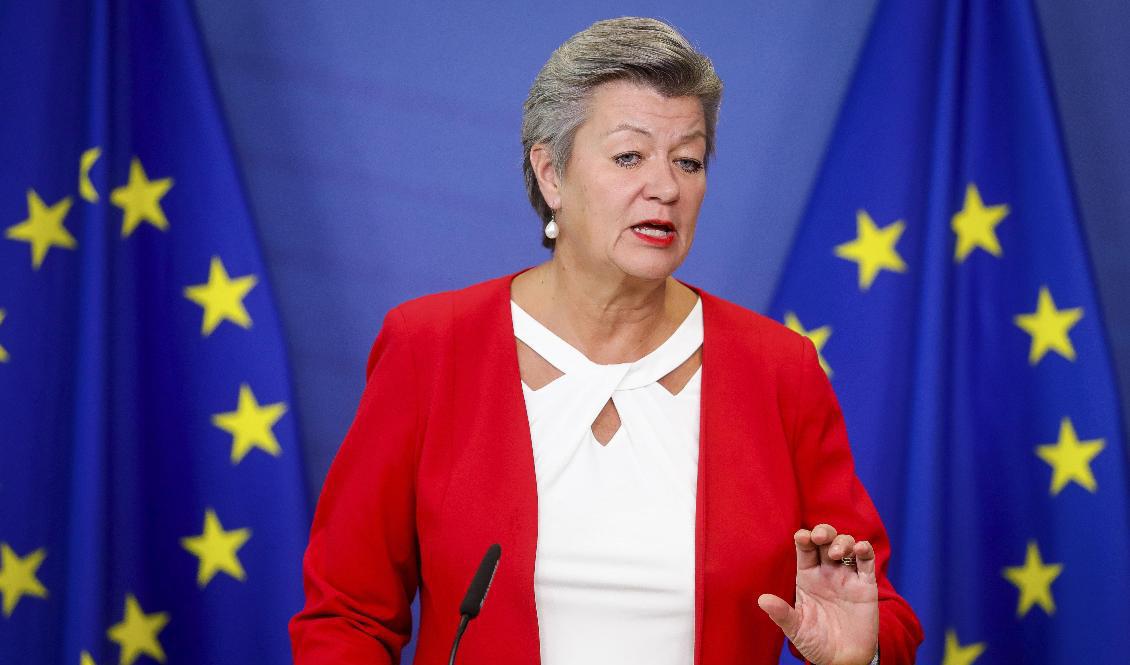 Ylva Johansson, EU:s inrikeskommissionär. Arkivbild. Foto: Stephanie Lecocq