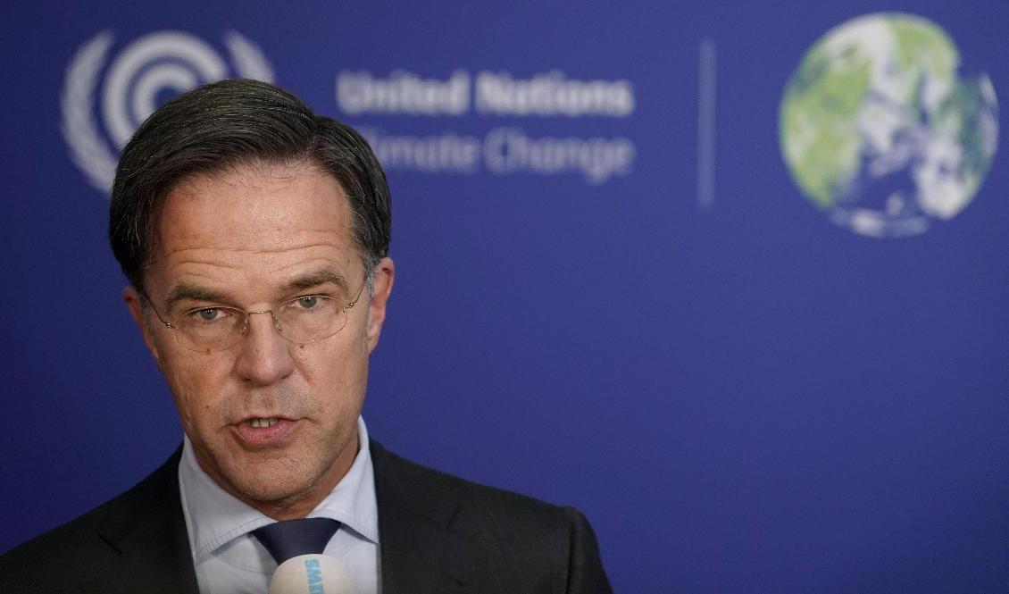 Nederländernas premiärminister Mark Rutte. Arkivbild. Foto: Alberto Pezzali/AP/TT