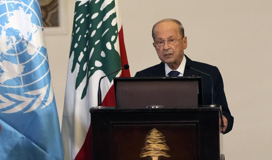 Libanons president Michel Aoun. Arkivbild. Foto: Hassan Ammar