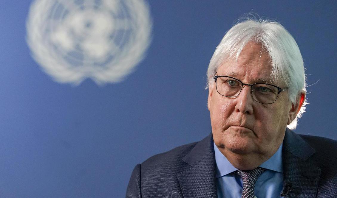 FN:s biståndschef Martin Griffiths. Arkivbild. Foto: Mary Altaffer/AP/TT