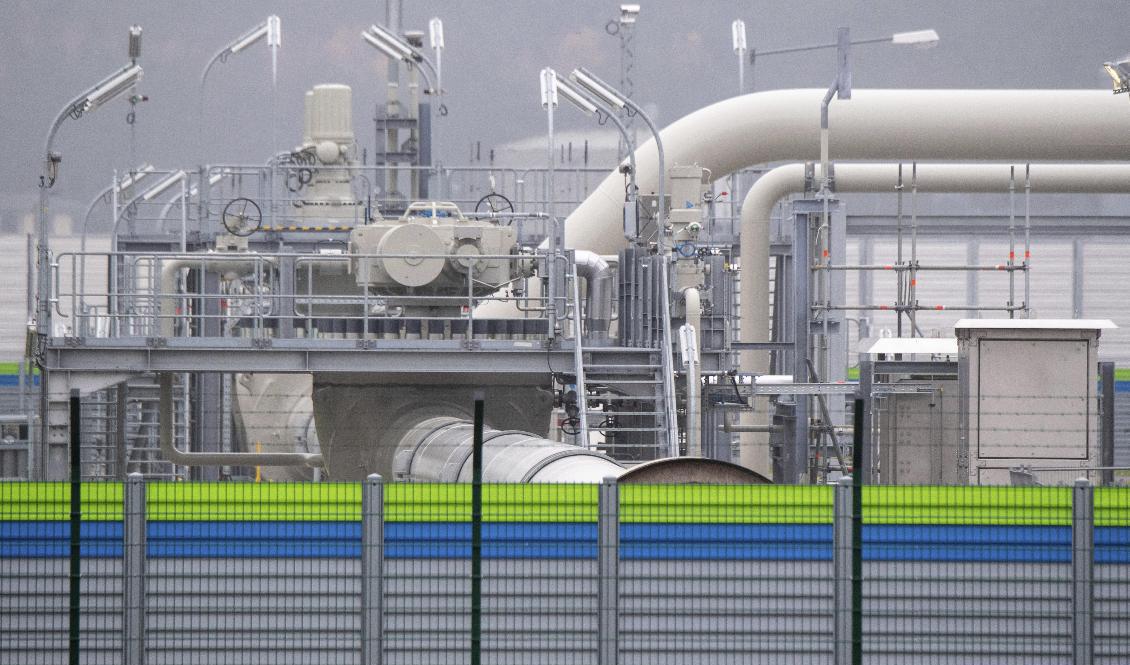 Gasledningar vid en tysk gasstation. Arkivbild. Foto: Stefan Sauer/AP/TT