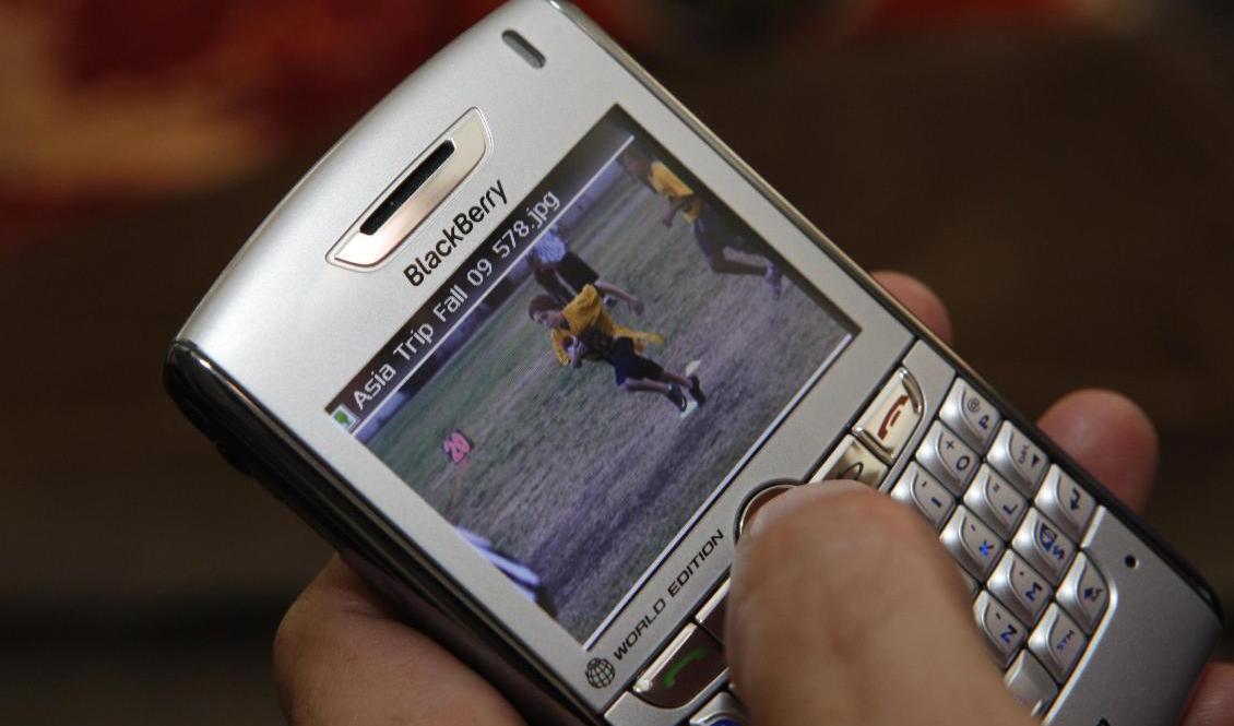 Tangentbordet gjorde Blackberry originell. Arkivbild. Foto: Damian Dovarganes/AP/TT