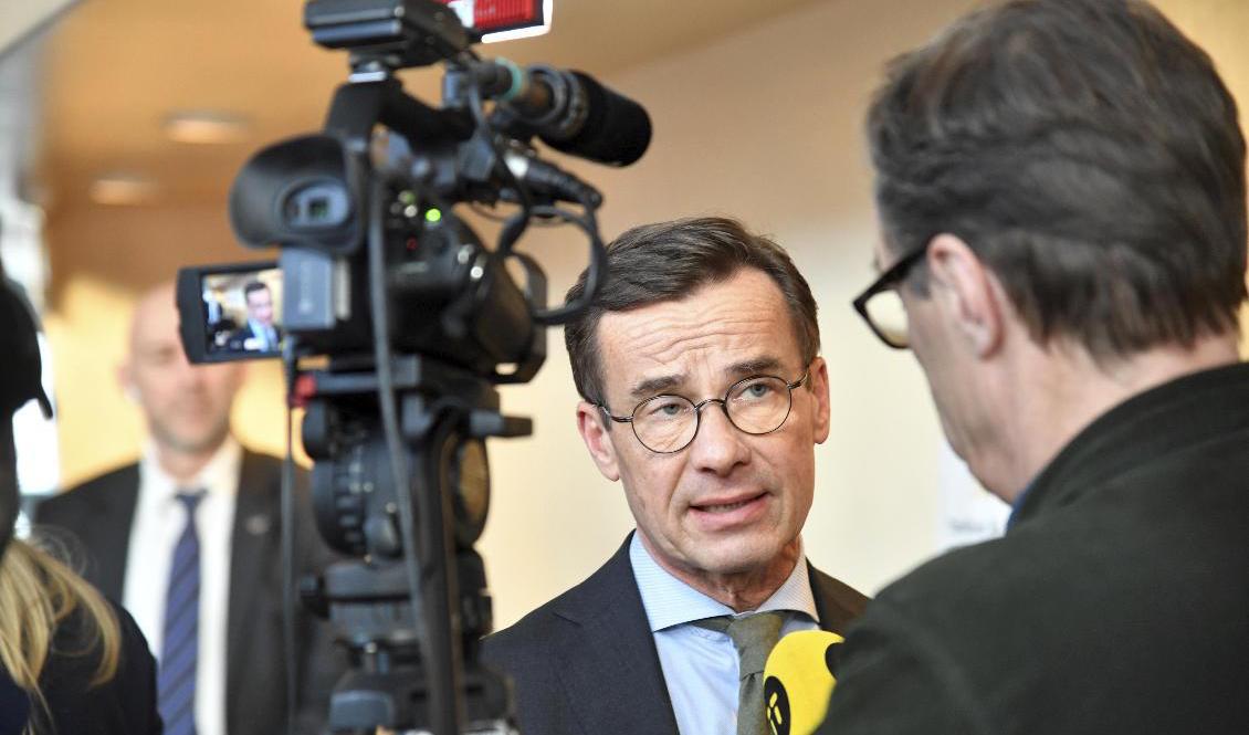 Ulf Kristerssons Moderaterna backar i SVT/Novus januarimätning. Arkivbild. Foto: Pontus Lundahl/TT