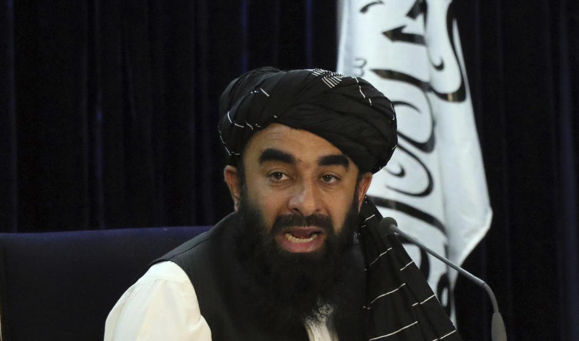 Talibanernas talesperson Zabihullah Mujahid. Arkivbild. Foto: Muhammad Farooq/AP/TT