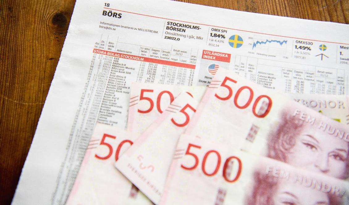 Aktiebolagen förväntas vara frikostiga när det gäller aktieutdelningar. Arkivbild. Foto: Henrik Montgomery/TT