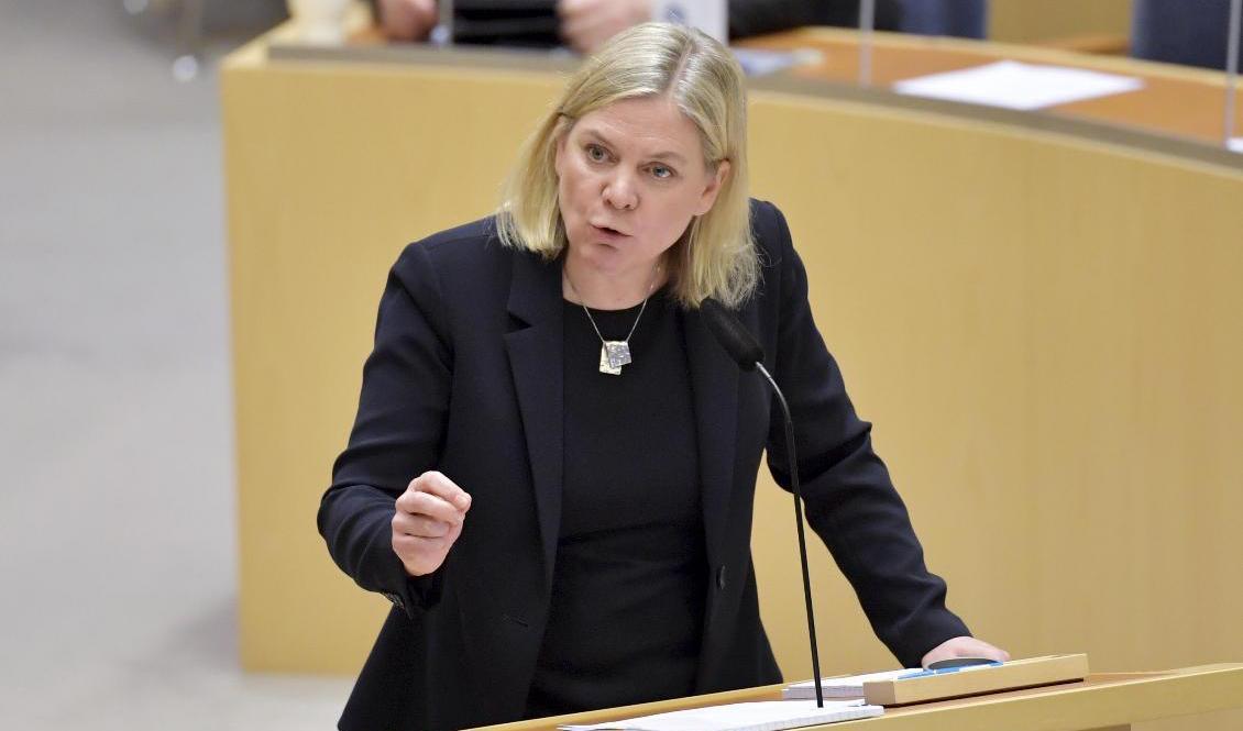 Det starka stödet håller i sig för Magdalena Anderssons socialdemokrater. Foto: Anders Wiklund/TT