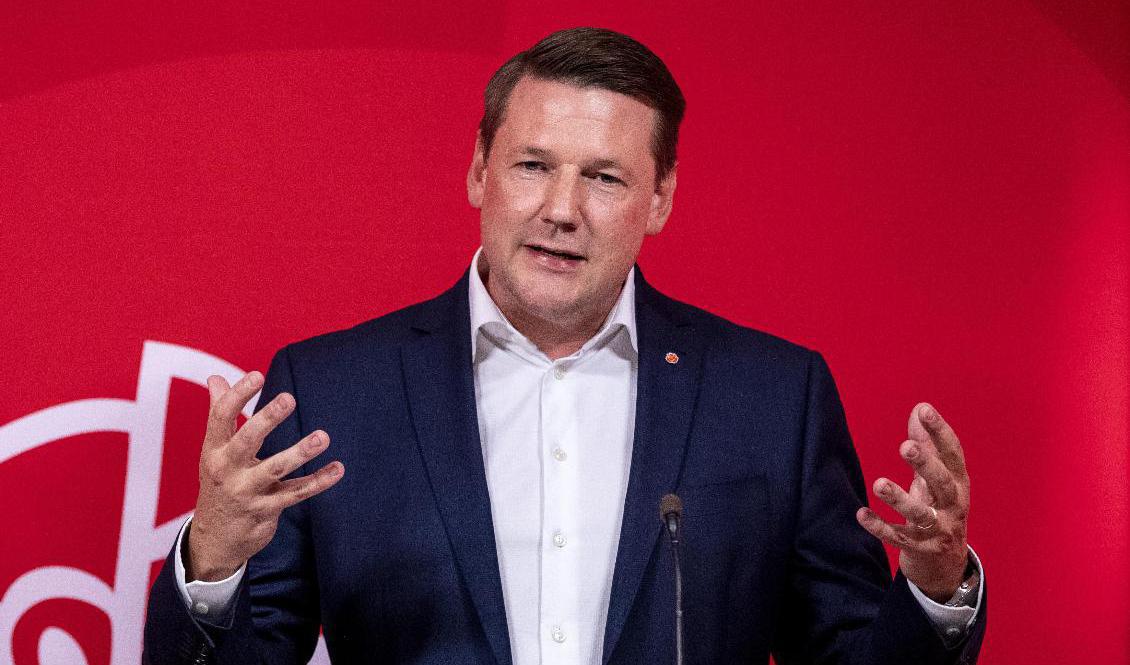 Socialdemokraterna presenterar sin plan för valet i år. På bilden partisekreteraren Tobias Baudin. Arkivbild. Foto: Christine Olsson/TT