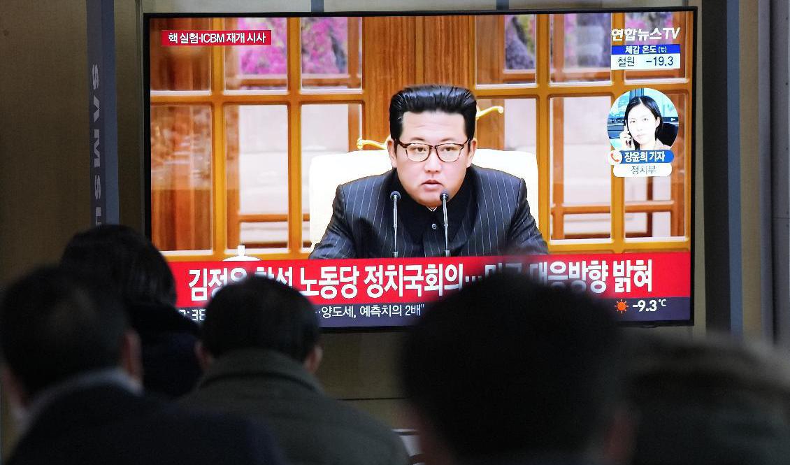 Nordkoreas diktator Kim Jong-Un. Arkivbild. Foto: Ahn Young-joon/AP/TT