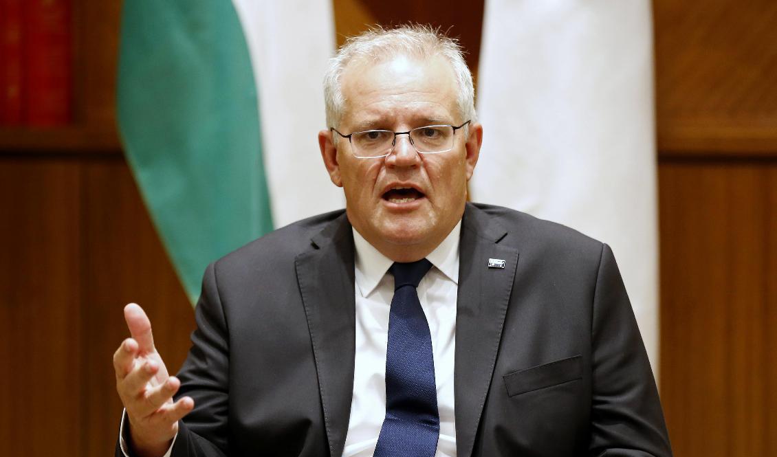 Australiens premiärminister Scott Morrison. Arkivbild. Foto: Darrian Traynor/AP/TT