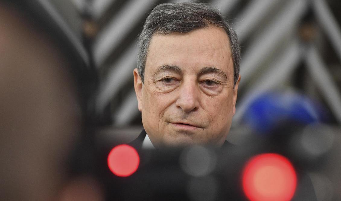 Italiens premiärminister Mario Draghi. Arkivbild. Foto: Geert Vanden Wijngaert/AP/TT