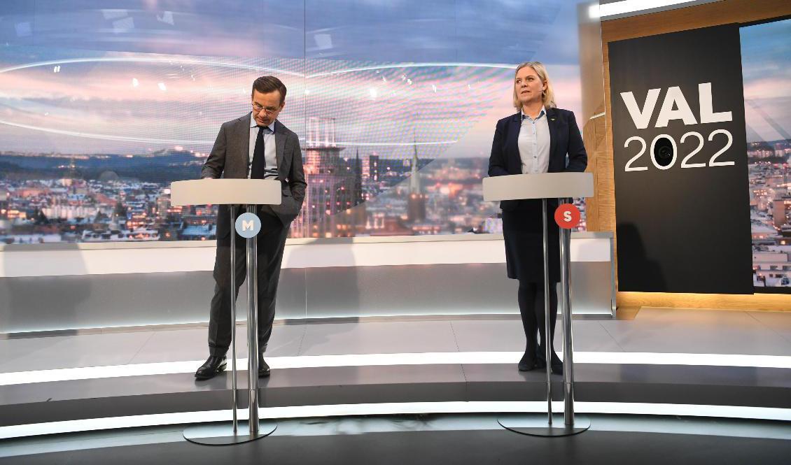 Moderatledaren Ulf Kristersson och statsminister Magdalena Andersson ska göra ett gemensamt besök på den stora militärövningen i Nordnorge på måndag. Arkivbild. Foto: Fredrik Sandberg /TT