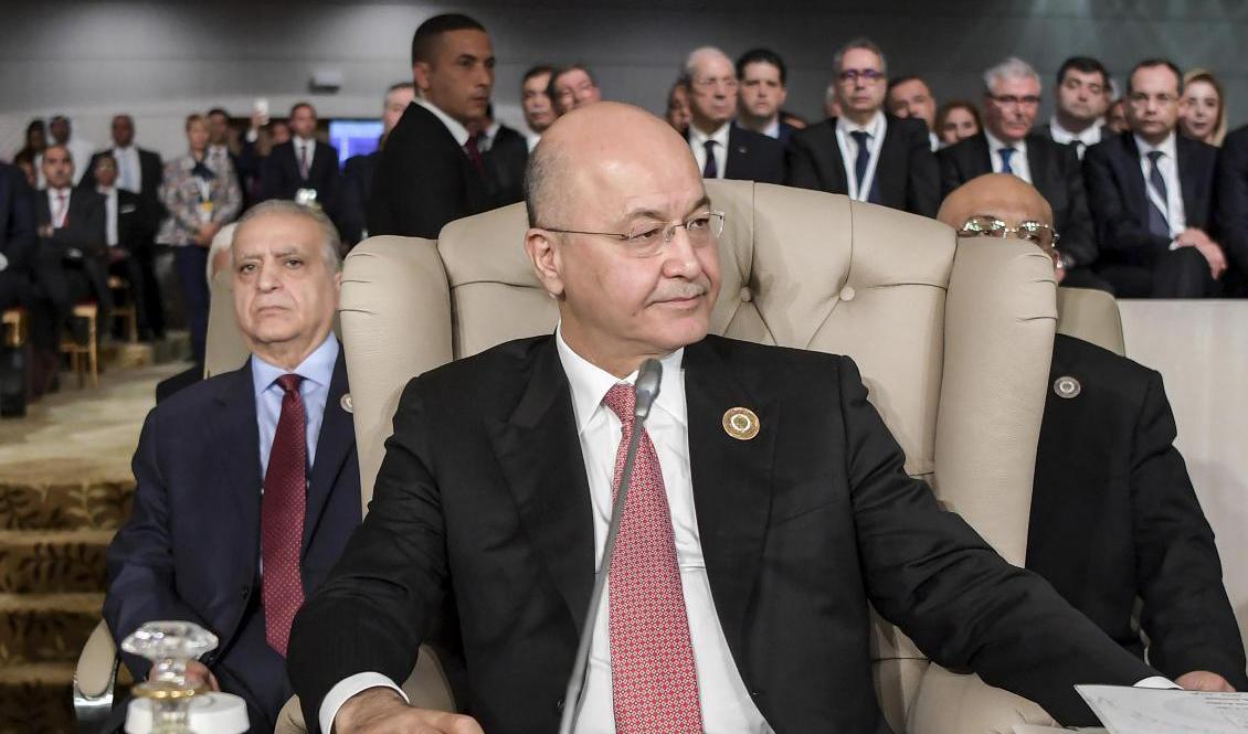 Iraks sittande president Barham Saleh. Arkivbild. Foto: Fethi Belaid/Pool via AP/TT