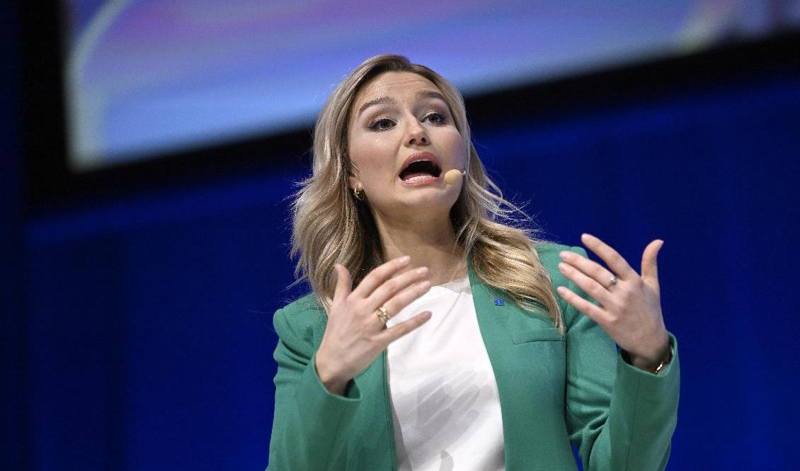 Kristdemokraternas partiledare Ebba Busch (KD). Arkivbild. Foto: Pontus Lundahl/TT