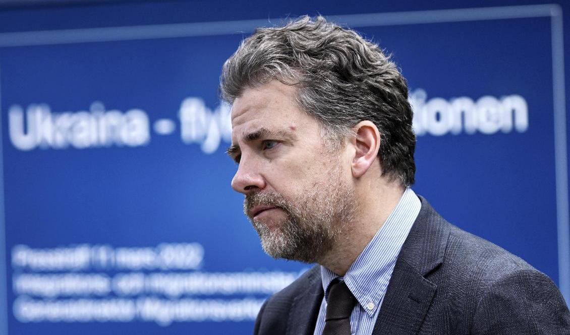 Migrationsverkets generaldirektör Mikael Ribbenvik ger i dag en uppdatering av läget vad gäller flyktingar från Ukraina. Arkivbild. Foto: Anders Wiklund/TT