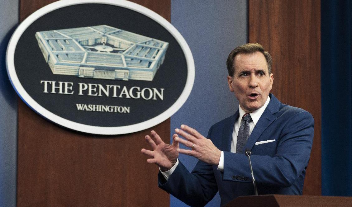 Pentagons talesperson John Kirby under onsdagen. Foto: Manuel Balce Ceneta/AP/TT