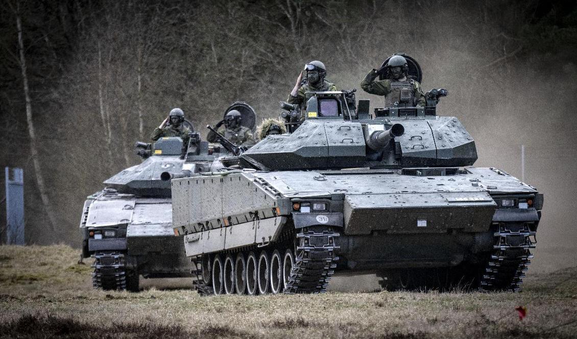 Stridsfordon 90 på Revingehed i Skåne. Arkivbild. Foto: Johan Nilsson/TT