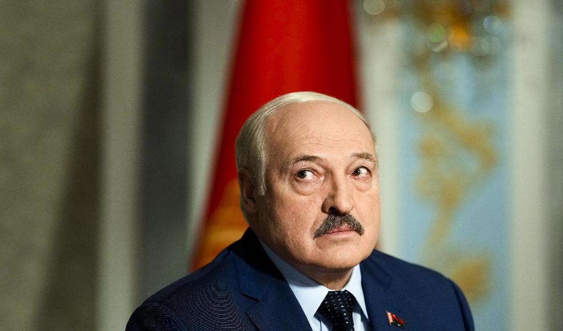 Belarus president Aleksandr Lukasjenko under en intervju med nyhetsbyrån AP tidigare i maj. Foto: Markus Schreiber/AP/TT