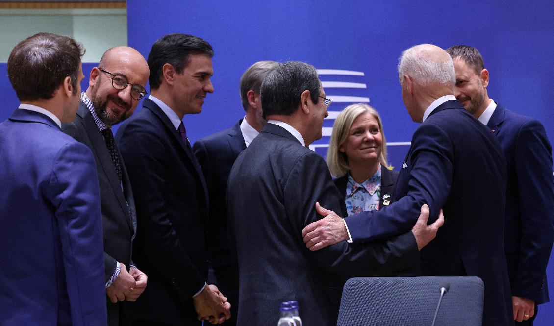 Statsminister Magdalena Andersson träffar USA:s president Joe Biden i Washington. Arkivbild. Foto: Dario Pignatelli/TT