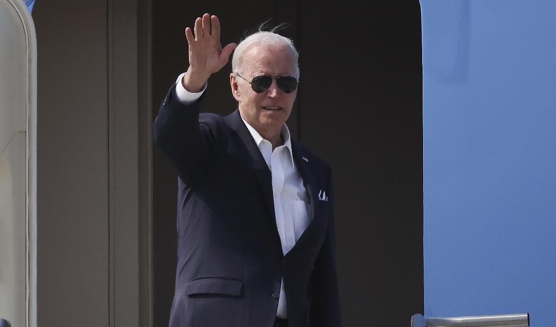 USA:s president Joe Biden lämnar Sydkorea för att resa vidare till Japan på söndagen. Foto: Kim Hong-ji/AP/TT