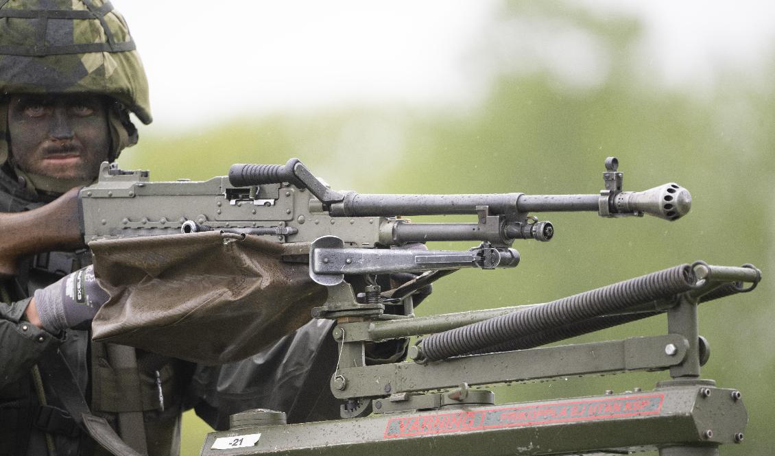 Soldater från hemvärnet övar under en större militärövning i Lidköping. Arkivbild. Foto: Fredrik Sandberg/TT