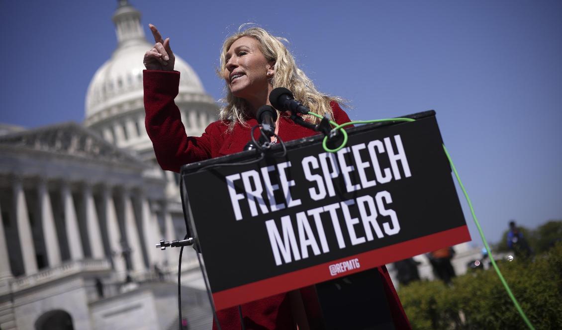 

Kongressledamot Greene motsätter sig teknikbolagens censur.
Foto: Win 
McNamee/Getty Images                                                                                        