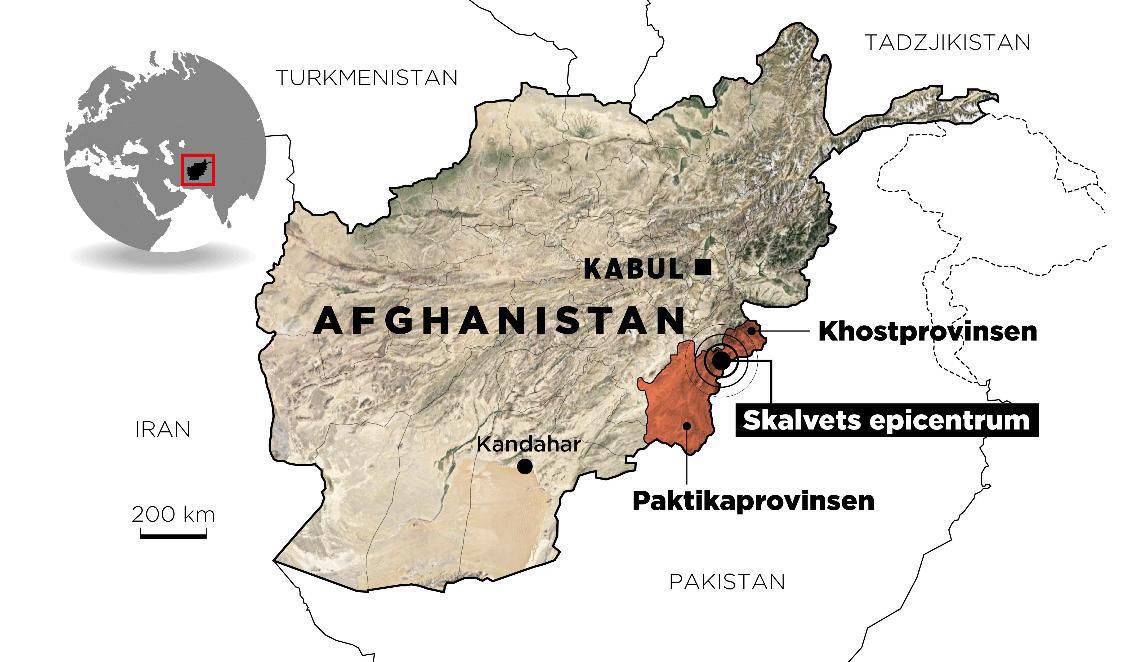 Ett stort jordskalv har inträffat i provinserna Paktika och Khost. Foto: Johan Hallnäs/TT